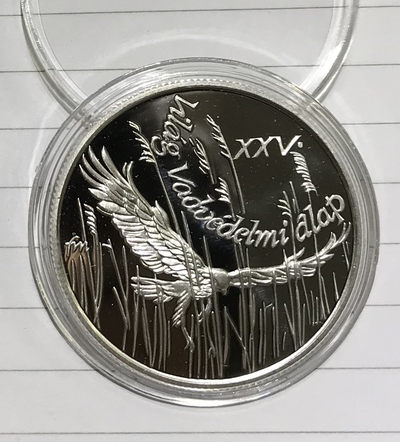 【随心拍&GetCoins】现代钱币拍卖第四十八期 匈牙利1988年野生动物基金成立25周年苍鹰银币