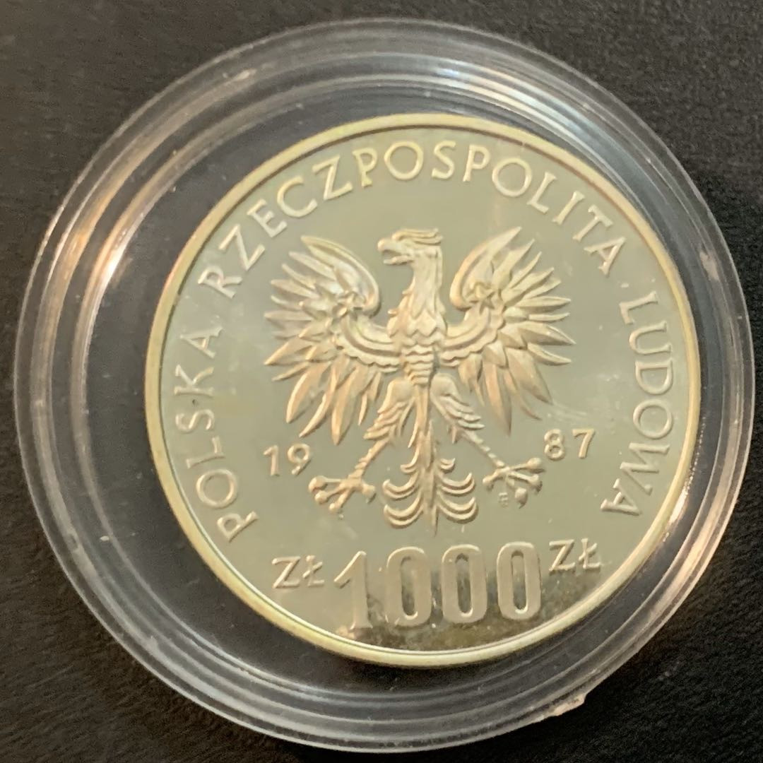 紫瑗钱币—微拍第51期 波兰 1988年  首尔奥运会 1000兹罗提 样币 银币 0.75银