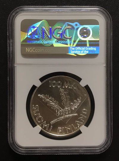 【随心拍&GetCoins】现代钱币拍卖第四十八期 获奖芬兰1995年联合国成立50周年普制银币NGCMS69