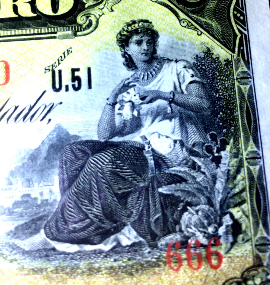 【收藏联盟】第134期拍卖——昆士顿高地战役（共50拍） 墨西哥 1898-1914年 5比索 P-S163As3  PMG65EPQ 绝品 非常稀少 雕刻众多女神 非常精美