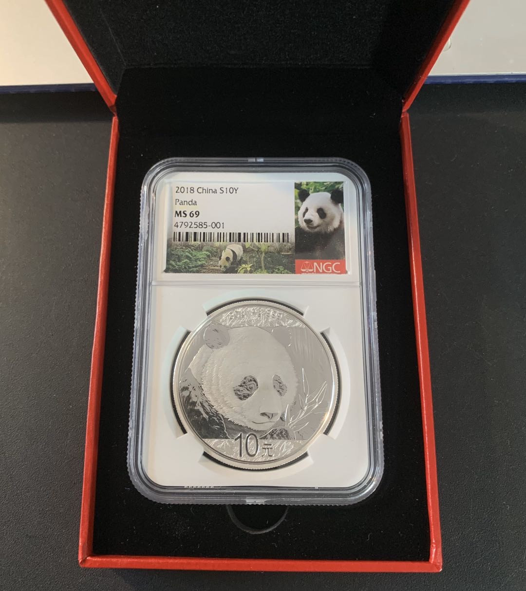 紫瑗钱币—微拍第51期 中国 2018年 熊猫 10元 NGC MS69 中国特色标