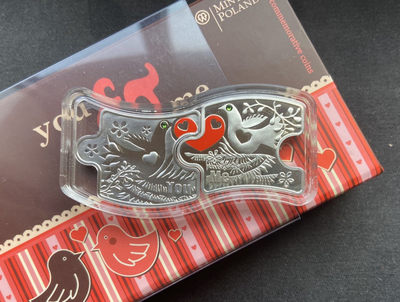 【随心拍&GetCoins】现代钱币拍卖第四十八期 1. 纽埃2012年2(1+1)新西兰元，情人节“你和我”爱情相依，镶嵌施华洛世奇绿水晶、拼图扣合，彩色精制银币2枚套装