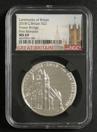 【随心拍&GetCoins】现代钱币拍卖第四十八期 首发英国2018年伦敦塔银币NGC69