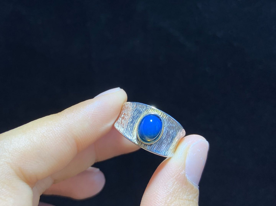 放漏专场 多米尼加蓝珀男戒