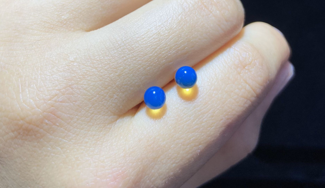 放漏专场 多米尼加蓝珀耳钉