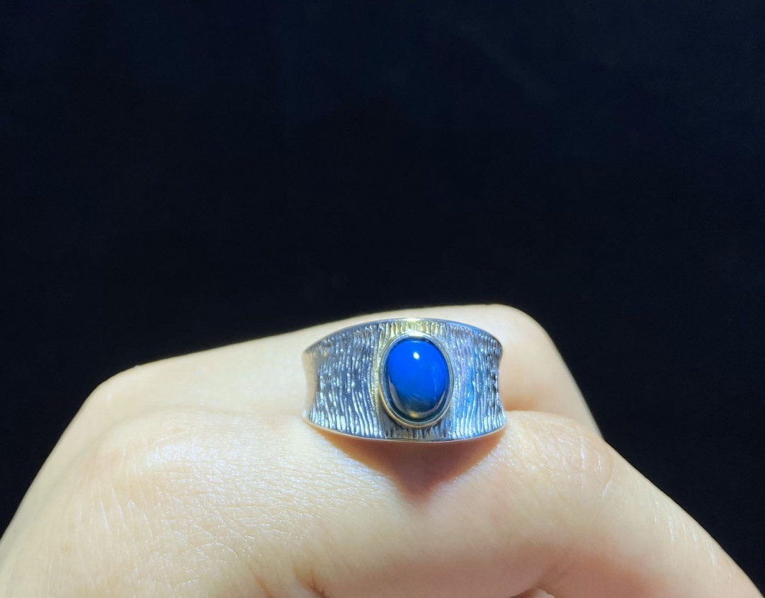 放漏专场 多米尼加蓝珀男戒