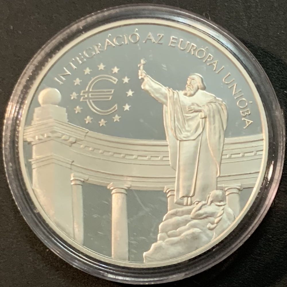 紫瑗钱币—微拍第53期  匈牙利 1999年 欧洲联盟 3000福林 31.46克 0.925银 精制