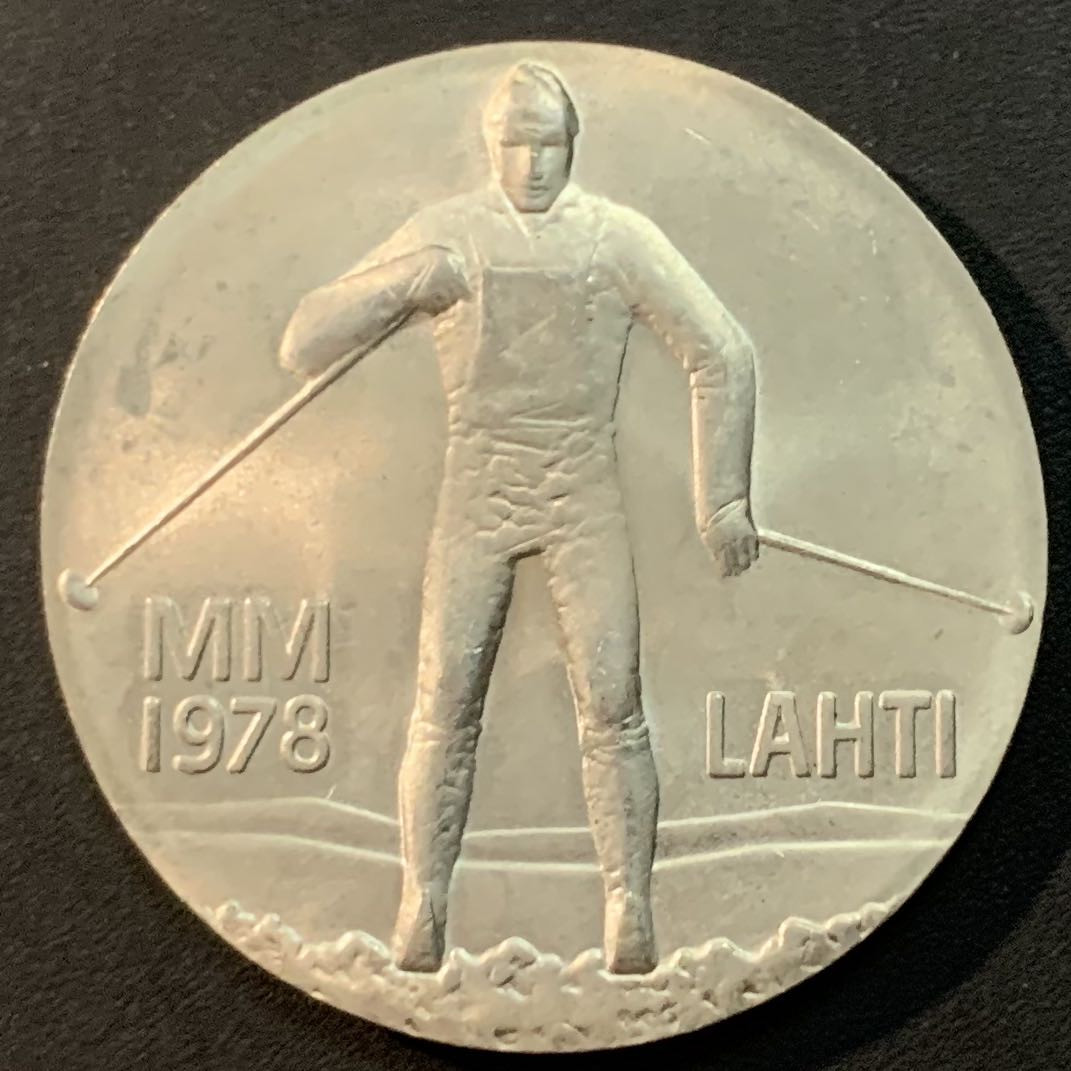 紫瑗钱币—微拍第53期  芬兰 1978年 赫蒂滑雪城百年纪念 25马克 26.6克 0.5银