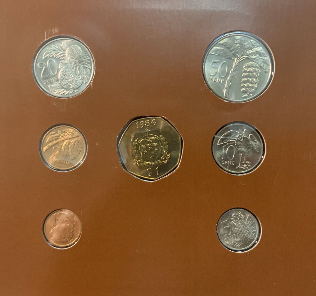 紫瑗钱币—微拍第53期  西萨摩亚 流通币 7枚套 富兰克林套装