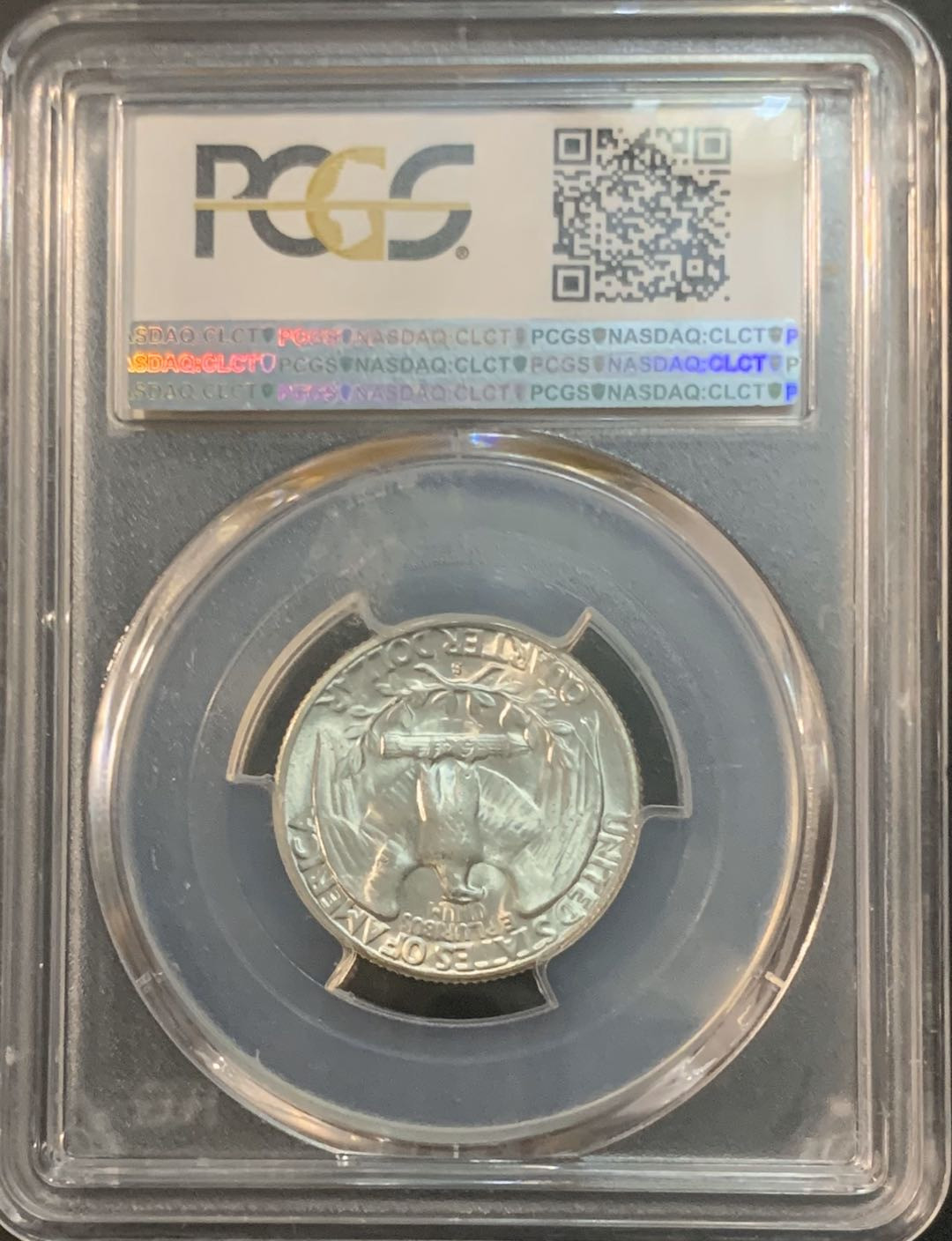 紫瑗钱币—微拍第53期  美国 1954年 华盛顿 25美分 PCGS MS64