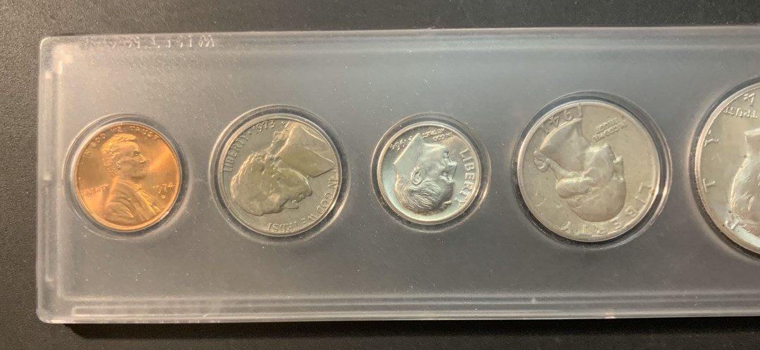 紫瑗钱币—微拍第53期  美国 早期 流通币 6枚 含4枚银币 共46.35克 0.9银 盒装