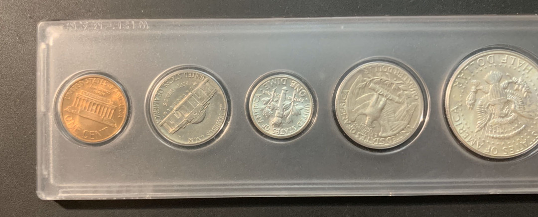 紫瑗钱币—微拍第53期  美国 早期 流通币 6枚 含4枚银币 共46.35克 0.9银 盒装