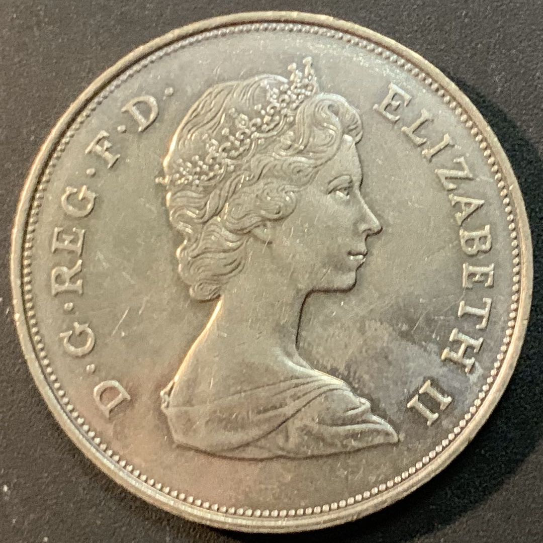 紫瑗钱币—微拍第53期  英国 1981年 查尔斯和戴安娜 25便士 镍币 克朗型