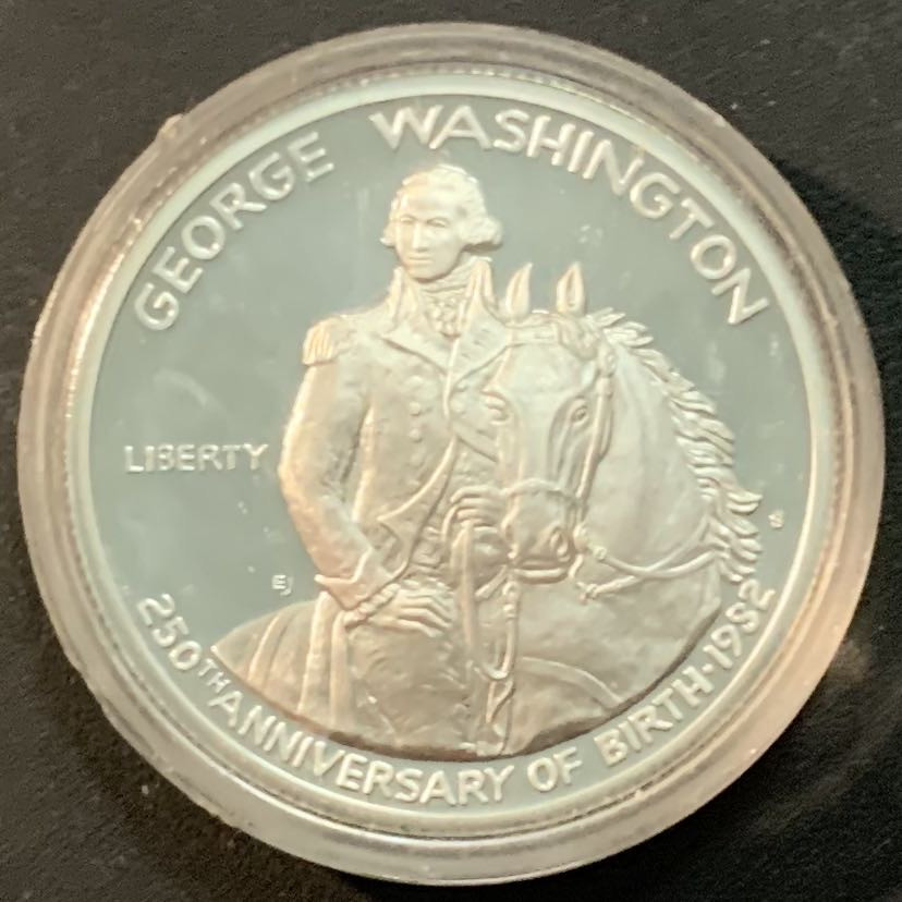 紫瑗钱币—微拍第53期  美国 1982年  华盛顿250周年 50美分 12.5克 0.9银 精制