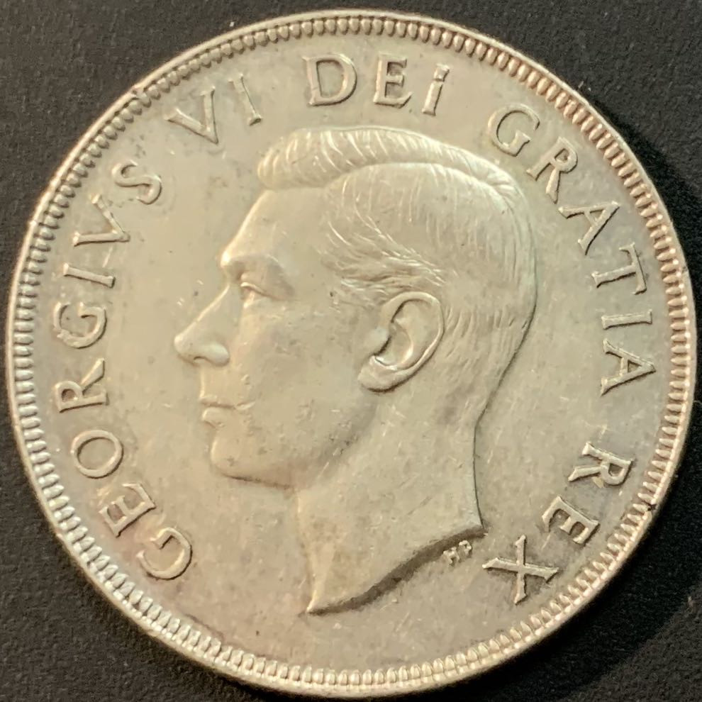 紫瑗钱币—微拍第53期  加拿大 1951年 乔治六世 1元 23.4克 0.8银