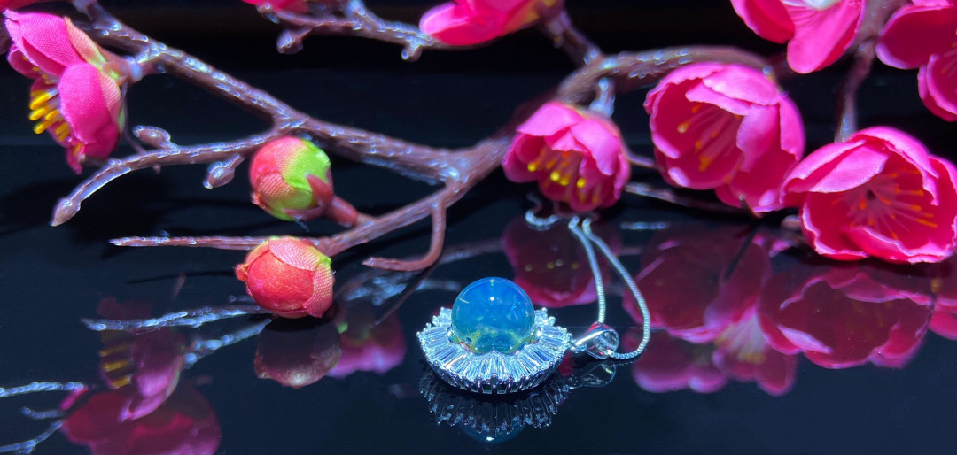 放漏专场 多米尼加蓝珀吊坠