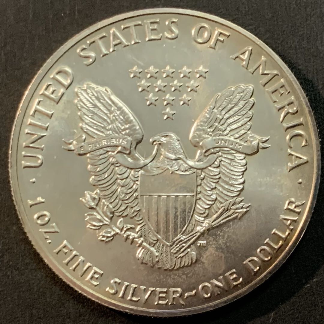 紫瑗钱币—微拍第53期  美国 1989年  行走女神 投资银币 1美元  1盎司纯银 31.1克 0.999银 威斯敏斯特包装