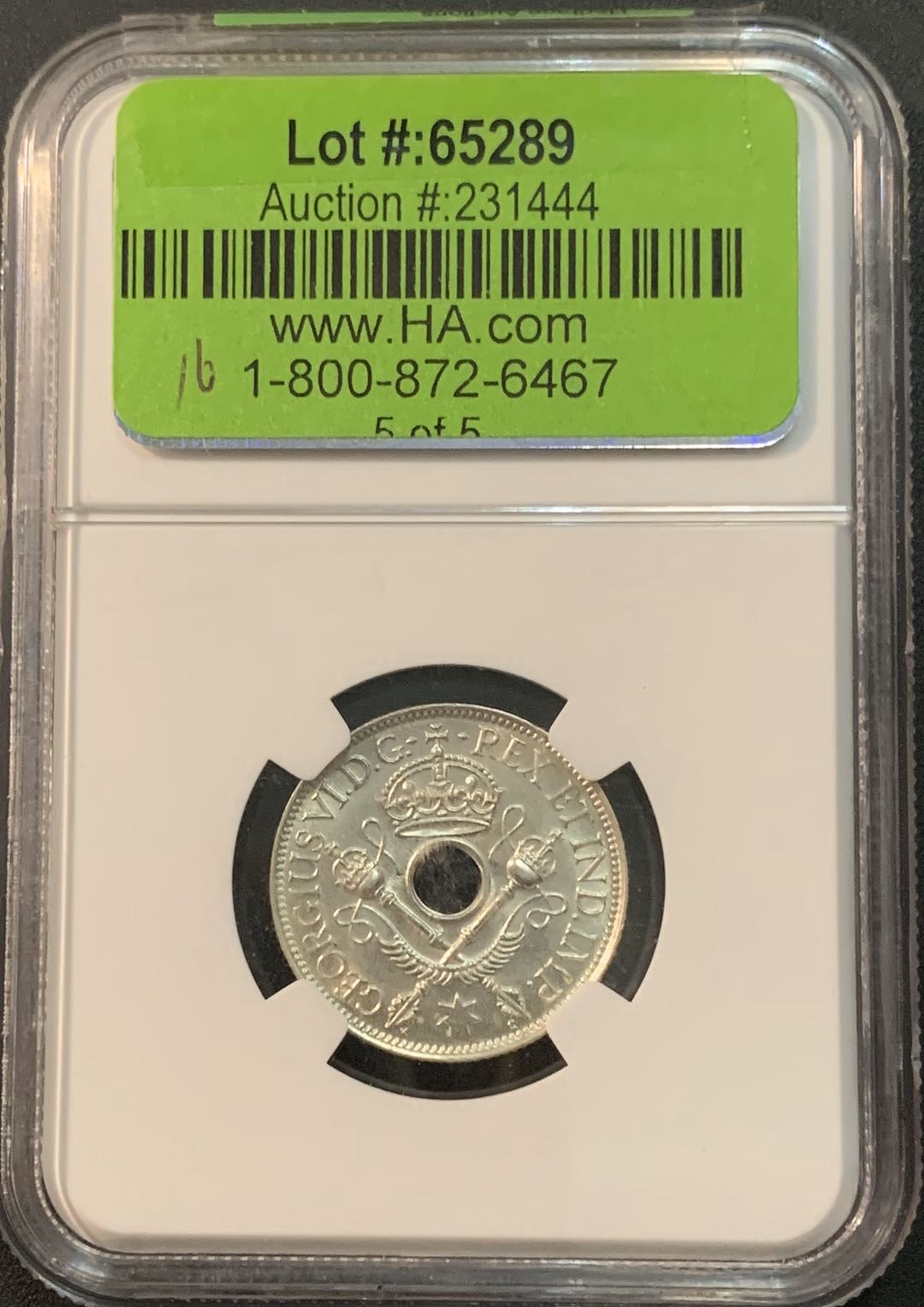 紫瑗钱币—微拍第53期  新几内亚 1945年 3便士 NGC MS64