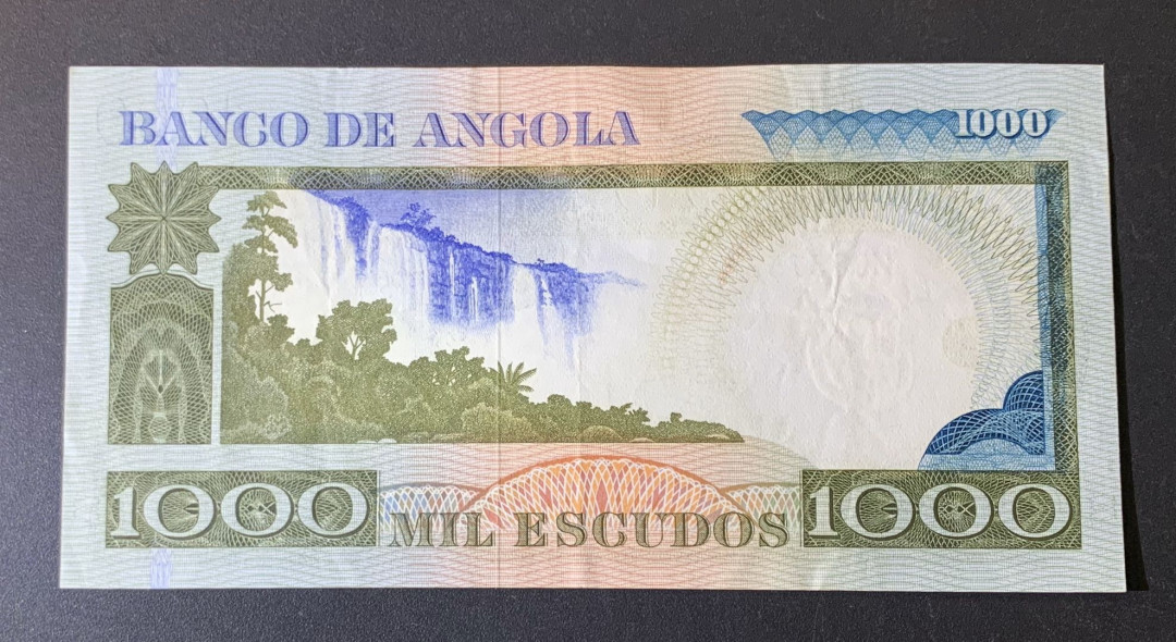 紫瑗钱币—微拍第54期 —纸币场 葡属安哥拉 1973年 1000埃斯库多 近未流通品 