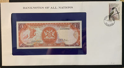 紫瑗钱币—微拍第54期 —纸币场 - 特立尼达和多巴哥 1979年 1元 富兰克林 邮资封