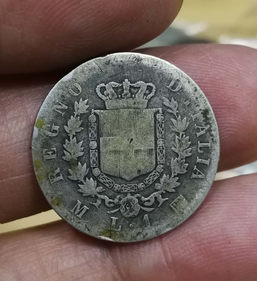 北京马甸外币专卖拍卖第四期，陆续上新，敬请关注 1863年意大利1里拉银币，重4.6克，835银，品相如图