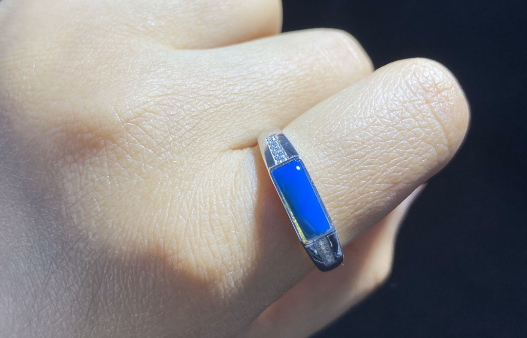 放漏专场 多米尼加蓝珀戒指