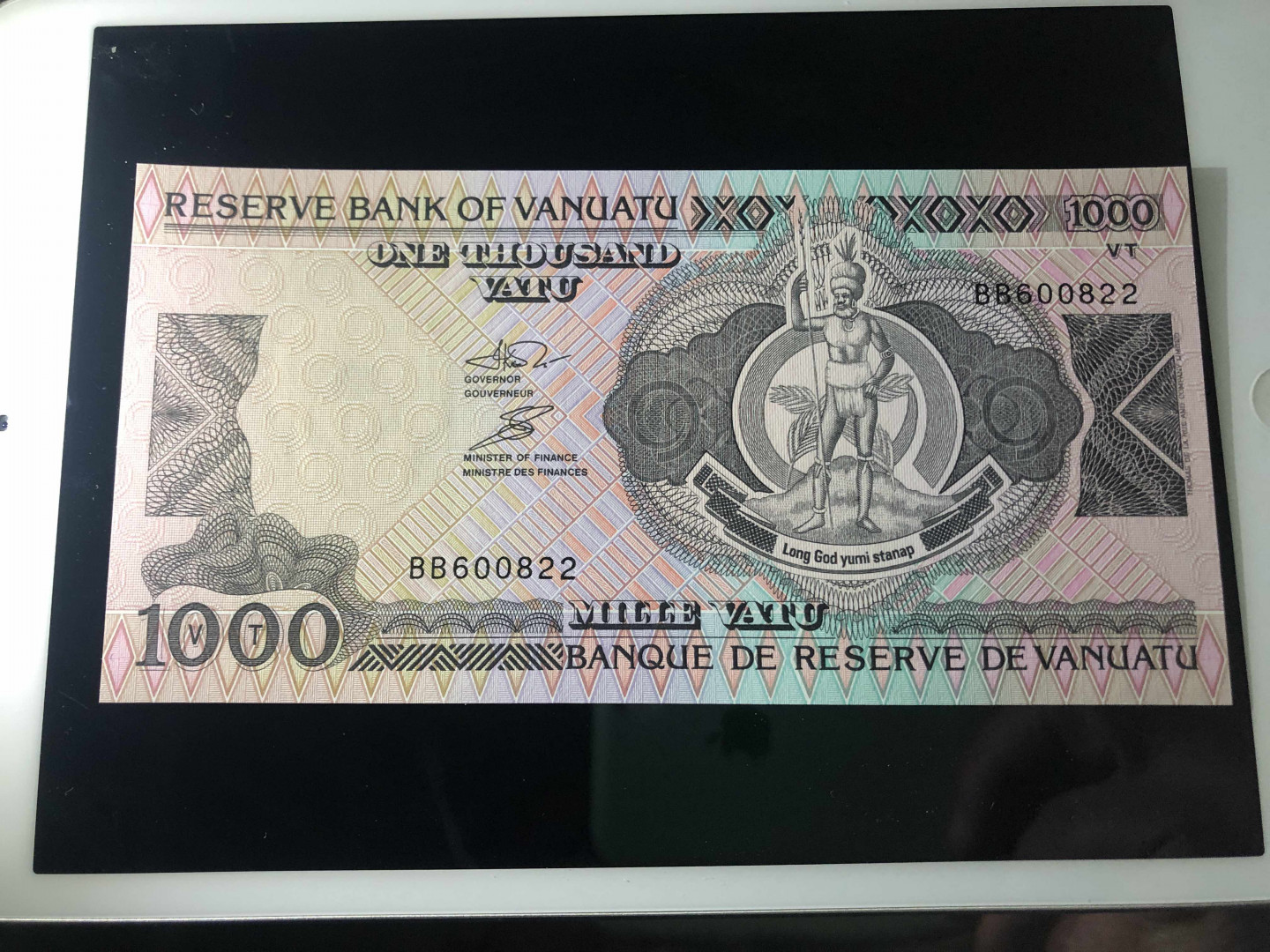 【收藏联盟】第135期拍卖——新西兰大炮筒（共45拍） 瓦努阿图2002年1000瓦图P-10 全新UNC