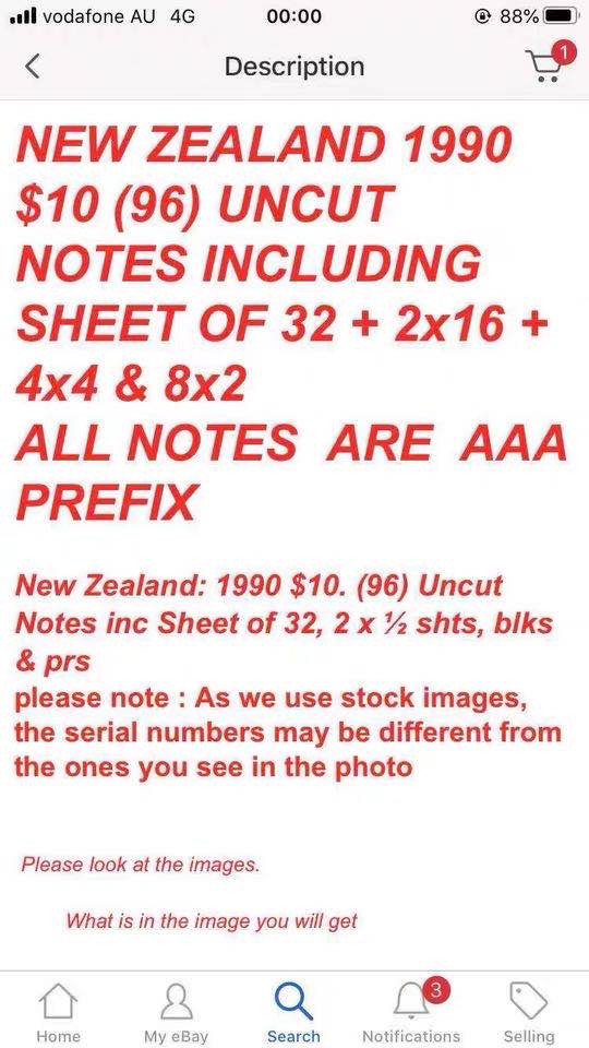 【收藏联盟】第135期拍卖——新西兰大炮筒（共45拍） 新西兰1990年10元 连体纪念钞 怀唐伊条约签署150周年 共96张 限量发行