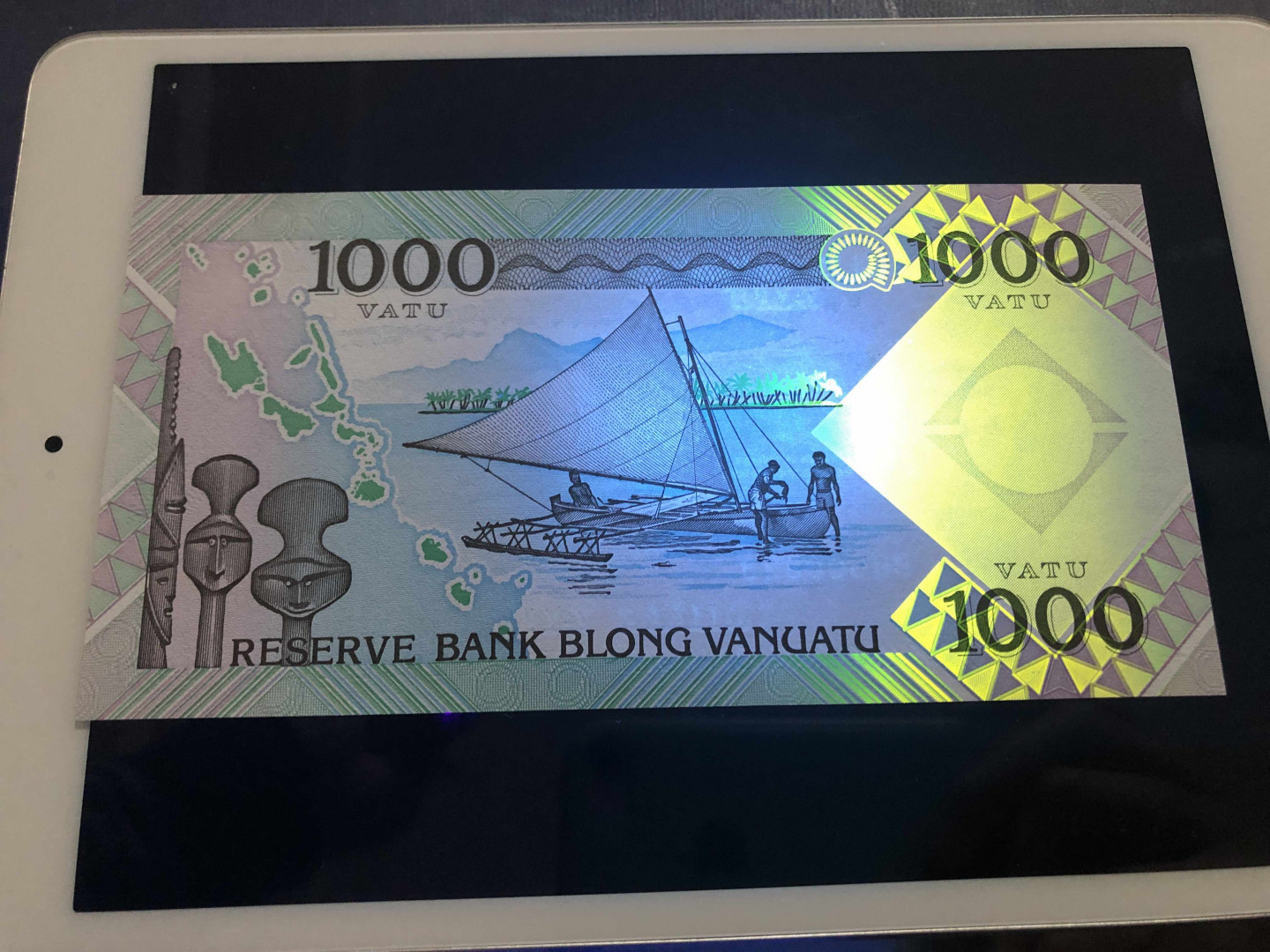 【收藏联盟】第135期拍卖——新西兰大炮筒（共45拍） 瓦努阿图2002年1000瓦图P-10 全新UNC