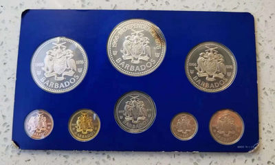 【随心&Getcoins】现代钱币拍卖第四十九期 巴巴多斯1976年精制套币8枚