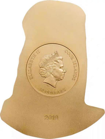 【随心&Getcoins】现代钱币拍卖第四十九期 库克2019年克里姆特《吻》立体镀金彩色银币