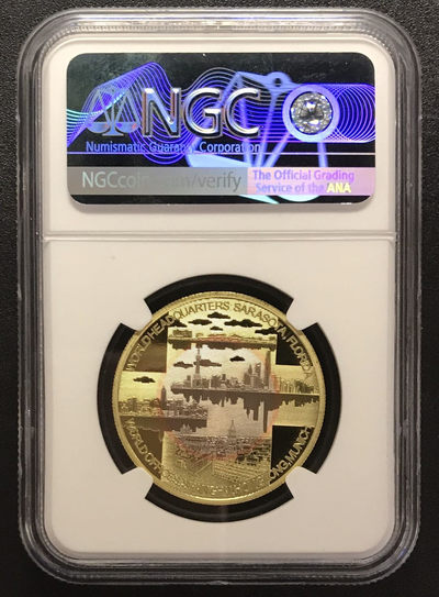 【随心&Getcoins】现代钱币拍卖第四十九期 2017年NGC30周年纪念章精制70分金属纪念评级币NGCPF70