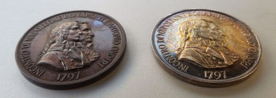 【随心&Getcoins】现代钱币拍卖第四十九期 圣马力诺1969年拿破仑纪念银章铜章