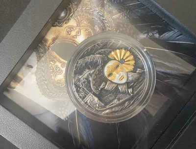 【随心&Getcoins】现代钱币拍卖第四十九期 【纽埃】纽埃高浮雕系列镀金面具【系列第一枚】