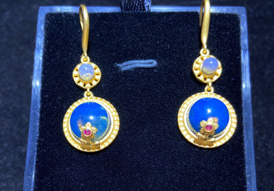 放漏拍卖 - 多米尼加蓝珀耳坠