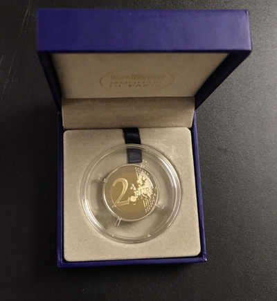 【随心&Getcoins】现代钱币拍卖第四十九期 【获奖币】法国2017年红丝带抗击乳腺癌2欧精制硬币