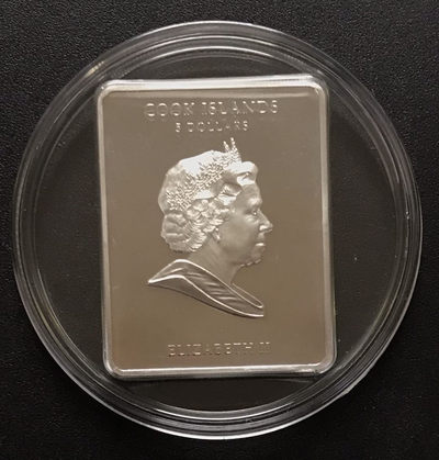 【随心&Getcoins】现代钱币拍卖第四十九期 库克2009年戴珍珠耳环的少女弗美尔镶珍珠矩形银币