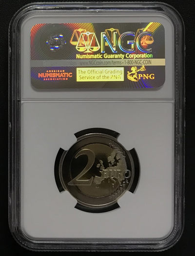 【随心&Getcoins】现代钱币拍卖第四十九期 芬兰2017年乌鸦2欧元纪念币NGCPF68首期蓝标