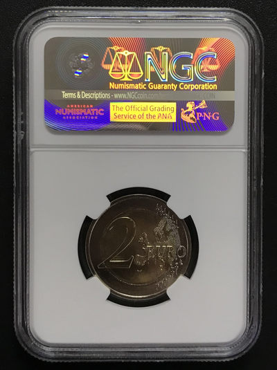 【随心&Getcoins】现代钱币拍卖第四十九期 芬兰2017年乌鸦2欧元精制纪念币NGCMS64 30周年标