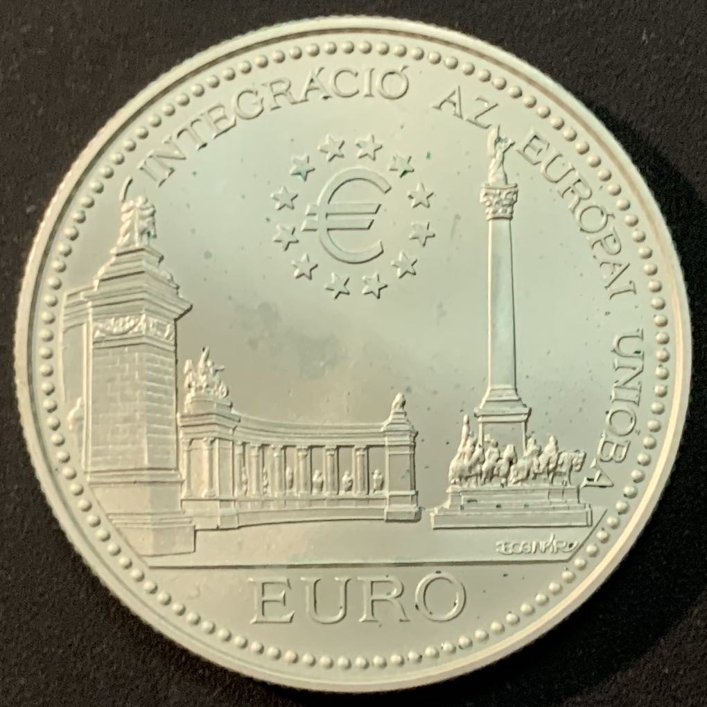 紫瑗钱币—微拍第55期  匈牙利 1998年 布达佩斯皇宫 欧盟 2000福林 31.1克 0.925银