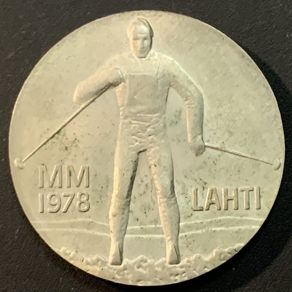 紫瑗钱币—微拍第55期  芬兰 1978年 赫蒂滑雪城百年纪念 25马克 26.6克 0.5银