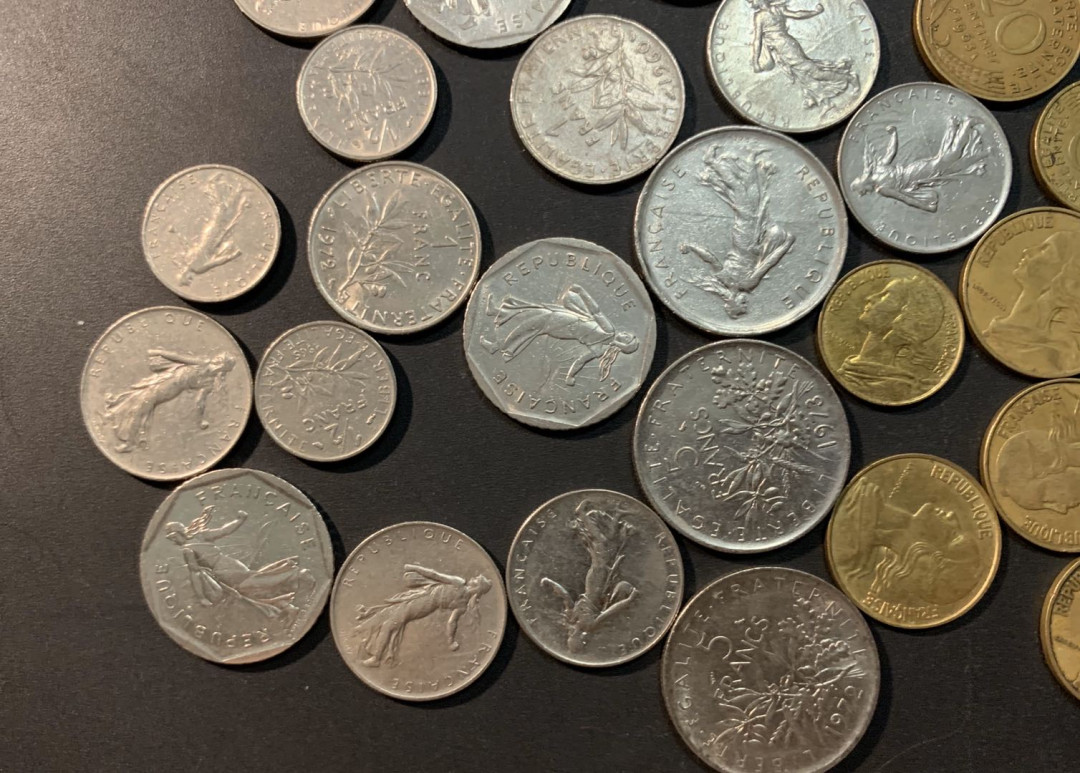 紫瑗钱币—微拍第55期  法国 流通币 33枚一组