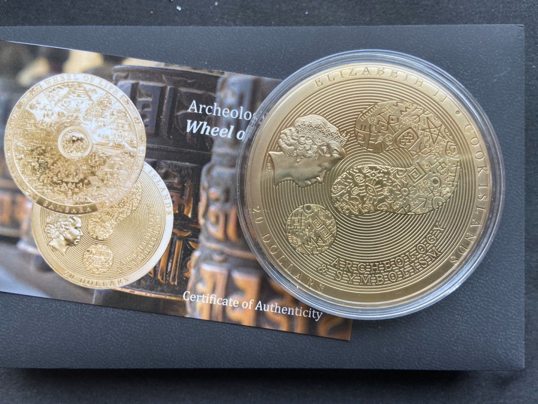 【币观天下】第106期钱币拍卖 【库克】库克日历系列六道轮回大尺寸镀金银币