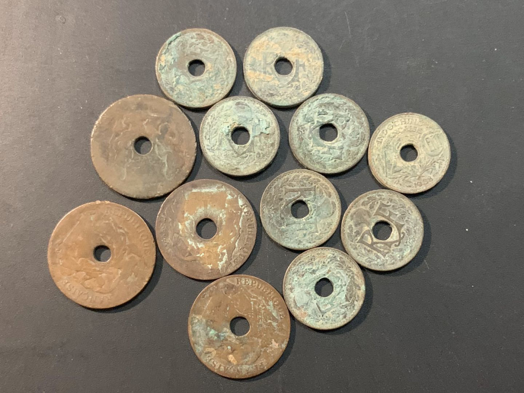 紫瑗钱币—微拍第55期  法属印度支那 流通币 12枚一组