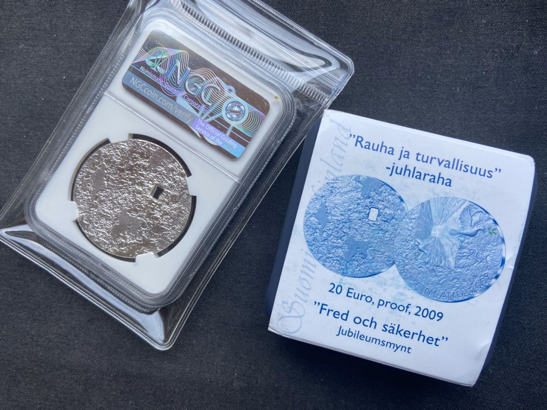 【币观天下】第106期钱币拍卖 【芬兰】获奖币和平与安全精致银币【ngc70】