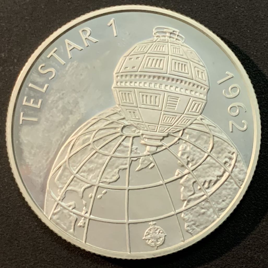 紫瑗钱币—微拍第55期  匈牙利 1992年 电星一号卫星 500福林 31.46克 0.925银 精制