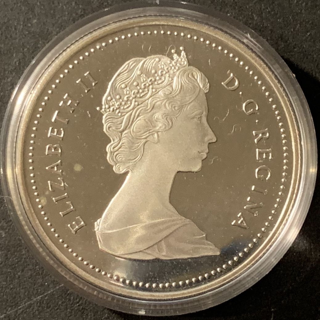 紫瑗钱币—微拍第55期  加拿大 1986年 温哥华火车百年 1元 23.3克 0.5银 精制 原盒