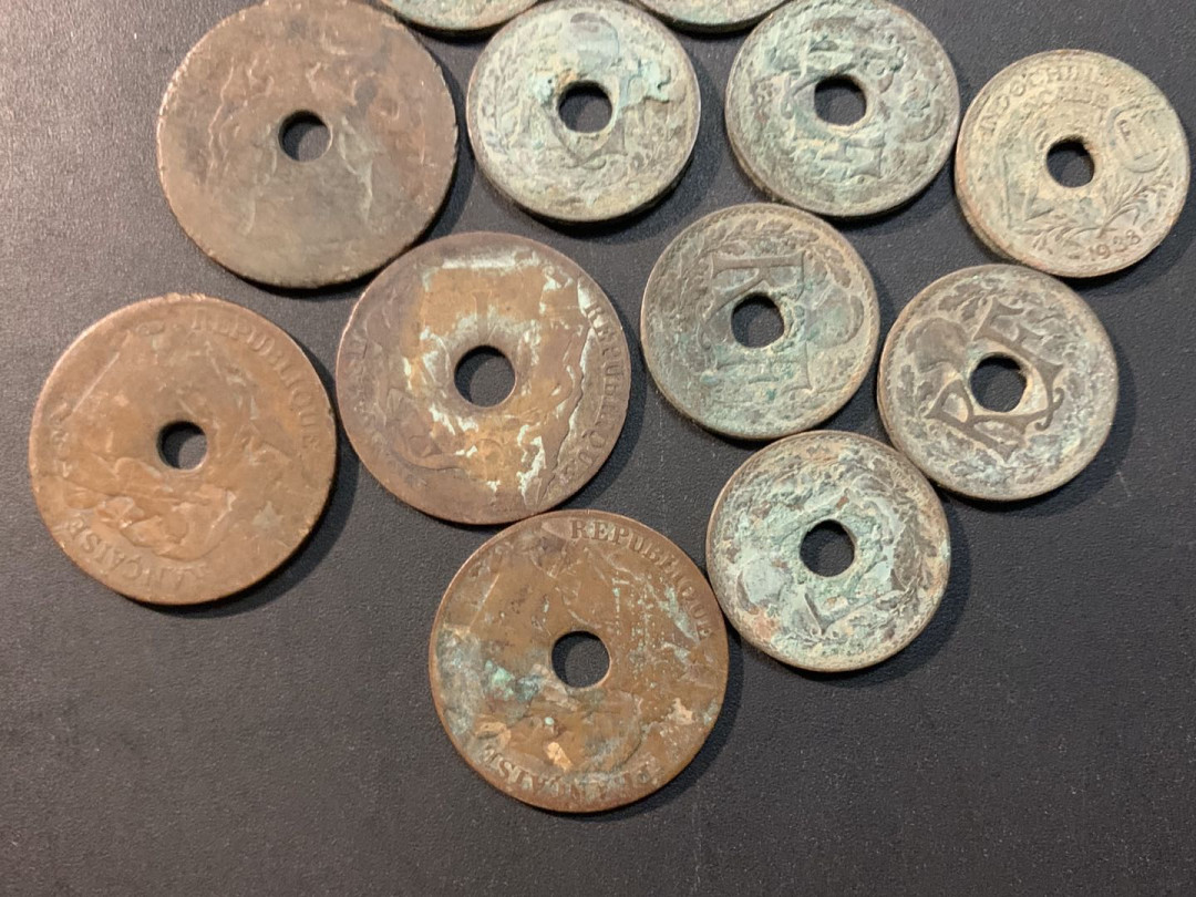 紫瑗钱币—微拍第55期  法属印度支那 流通币 12枚一组