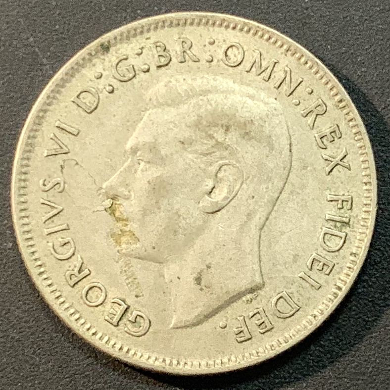 紫瑗钱币—微拍第55期  澳大利亚 1951年 乔治六世 登基25周年 1佛罗林 11.31克 0.5银