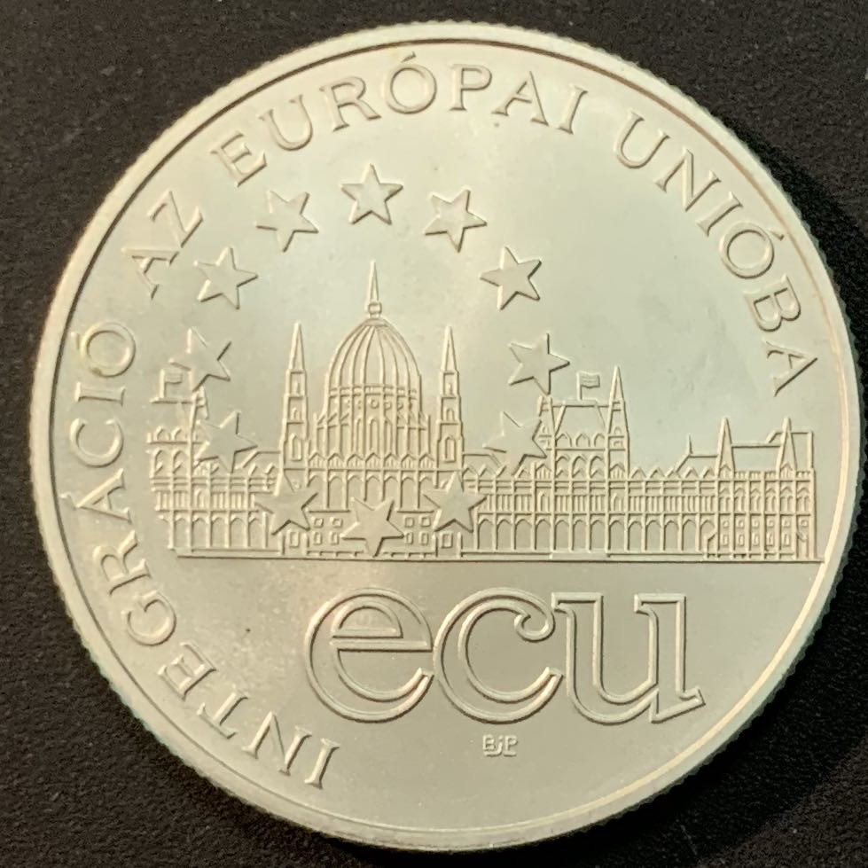 紫瑗钱币—微拍第55期  匈牙利 1995年 匈牙利国会大厦 欧盟 1000福林 31.46克 0.925银